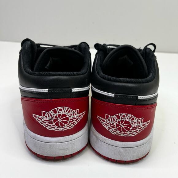 Nike Air Jordan 1 Low Bred Toe sneakers gym red white black - 11 - Picture 6 of 9